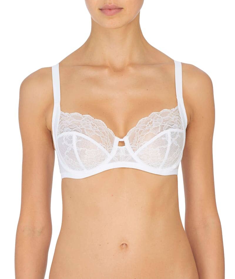 Natori Statement Supportive Full Figure Underwired Lace Bra - White Bras