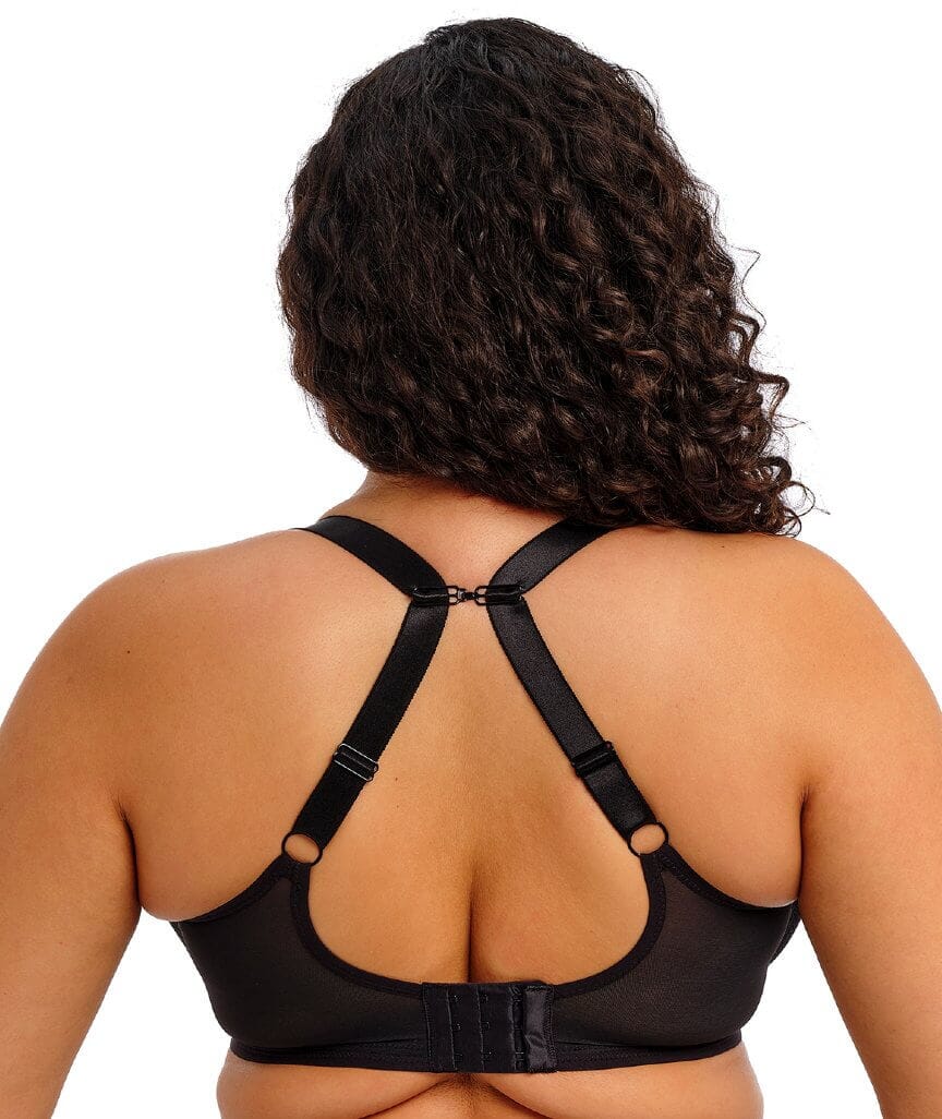 Elomi Tiernie Underwire Stretch Plunge Bra - Black Bras