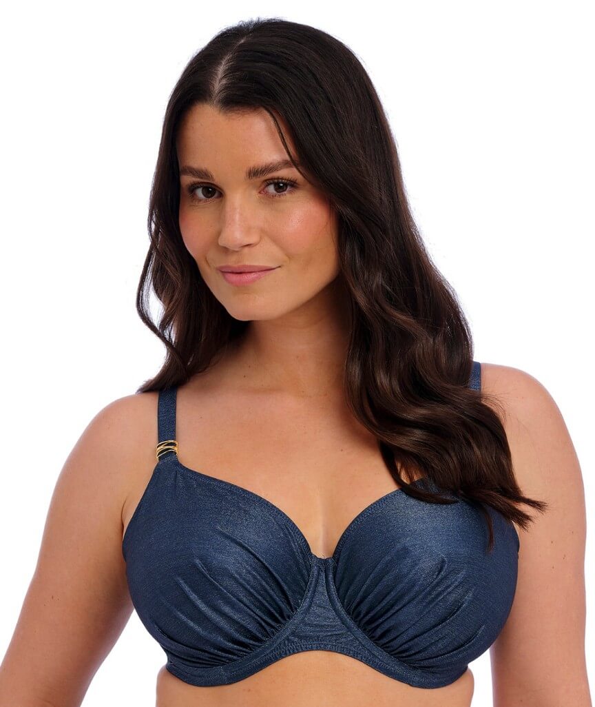 Fantasie Swim Paros Coast Underwire Gathered Full Cup Bikini Top - Midnight Sparkle