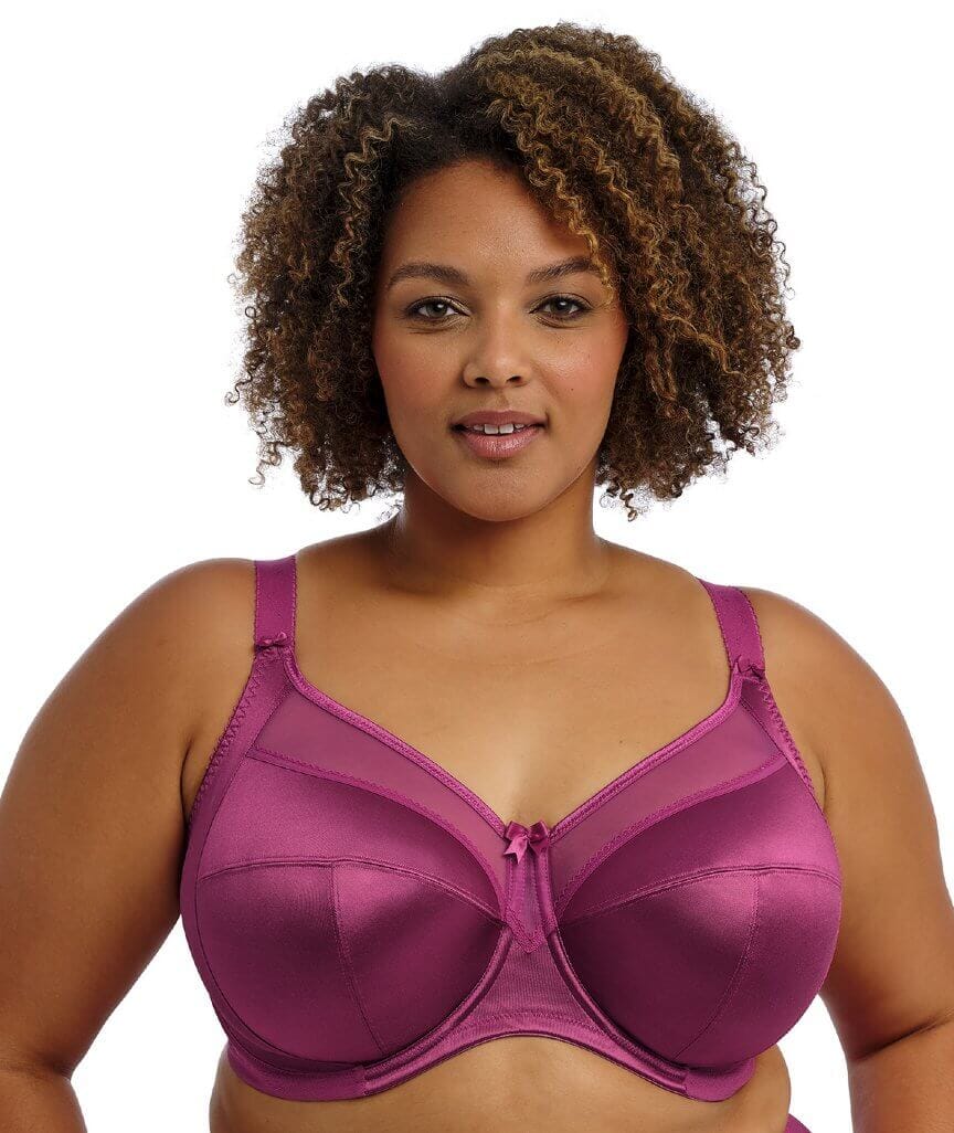 Goddess Keira Underwired Banded Bra - Mulberry Bras