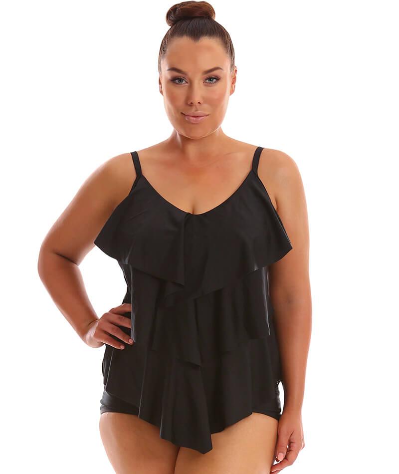 Capriosca 3 Tier Tankini Top - Black Swim 6