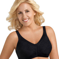 Exquisite Form Fully Side Shaping Bra With Floral - Black