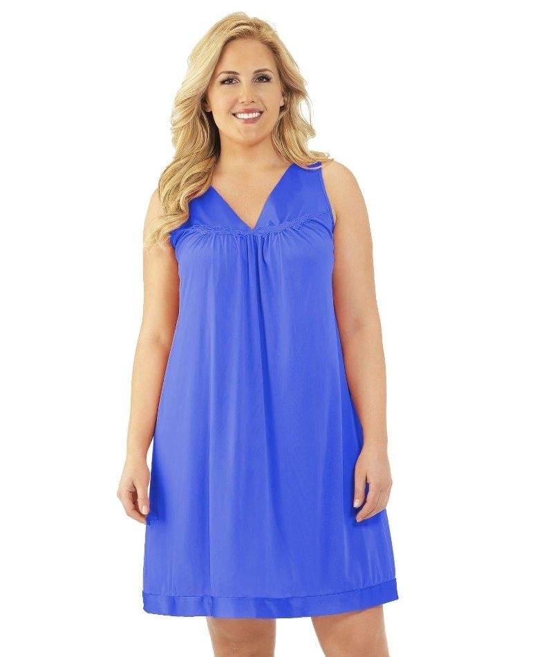 Exquisite Form Short Gown Plus - Rocky Blue Sleep / Lounge