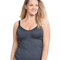 Sugar Candy Fuller Bust Seamless F-HH Cup Nursing Tank - Charcoal