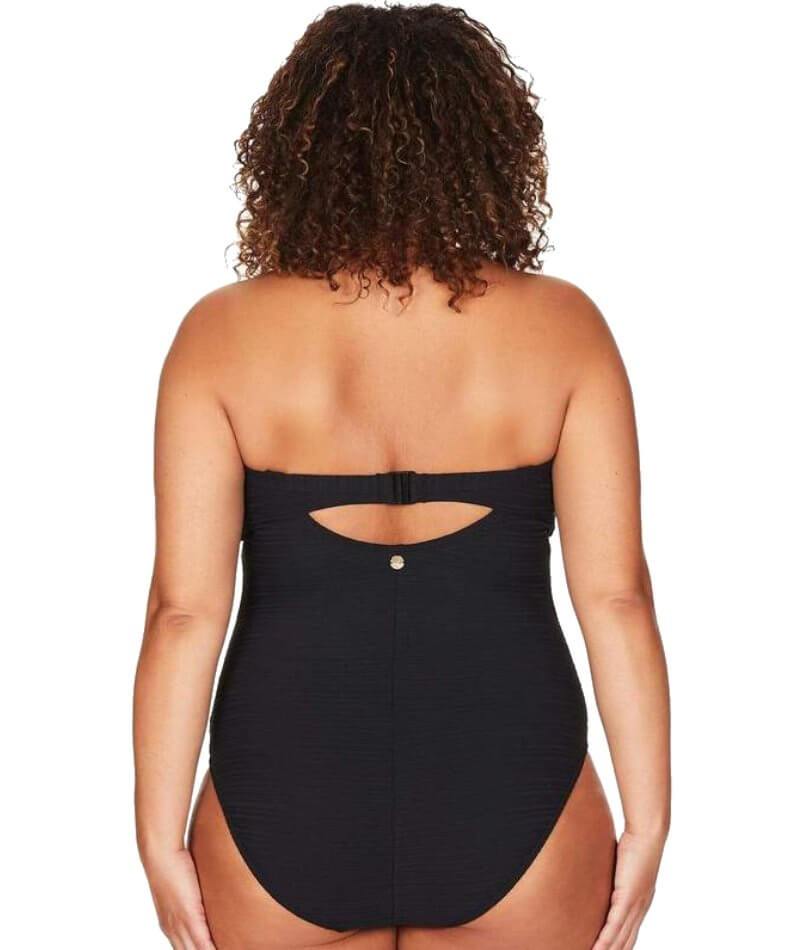 Artesands Aria Botticelli Twist Front Bandeau D-DD Cup One Piece Swimsuit - Black Swim