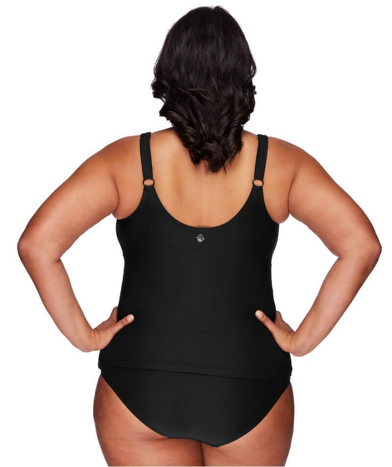 Artesands Delacroix Cross Front D-G Cup Tankini Top - Black Swim 10