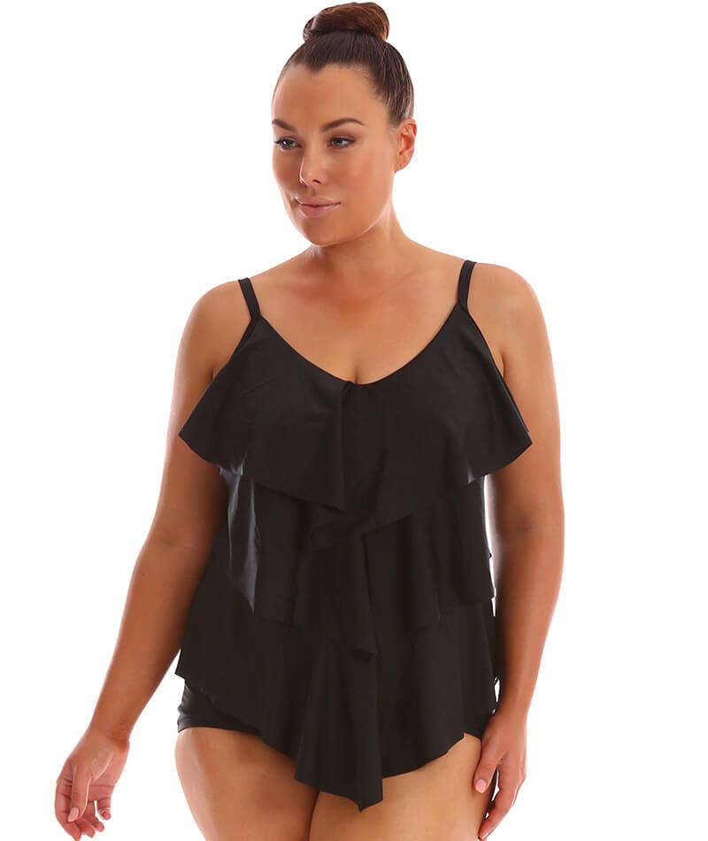 Capriosca 3 Tier Tankini Top - Black Swim 6