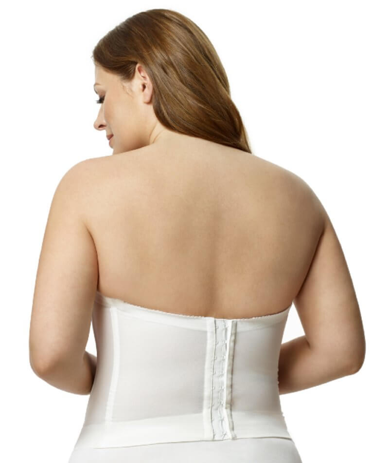 Elila Underwired Satin Strapless Longline - White Bras 34B White