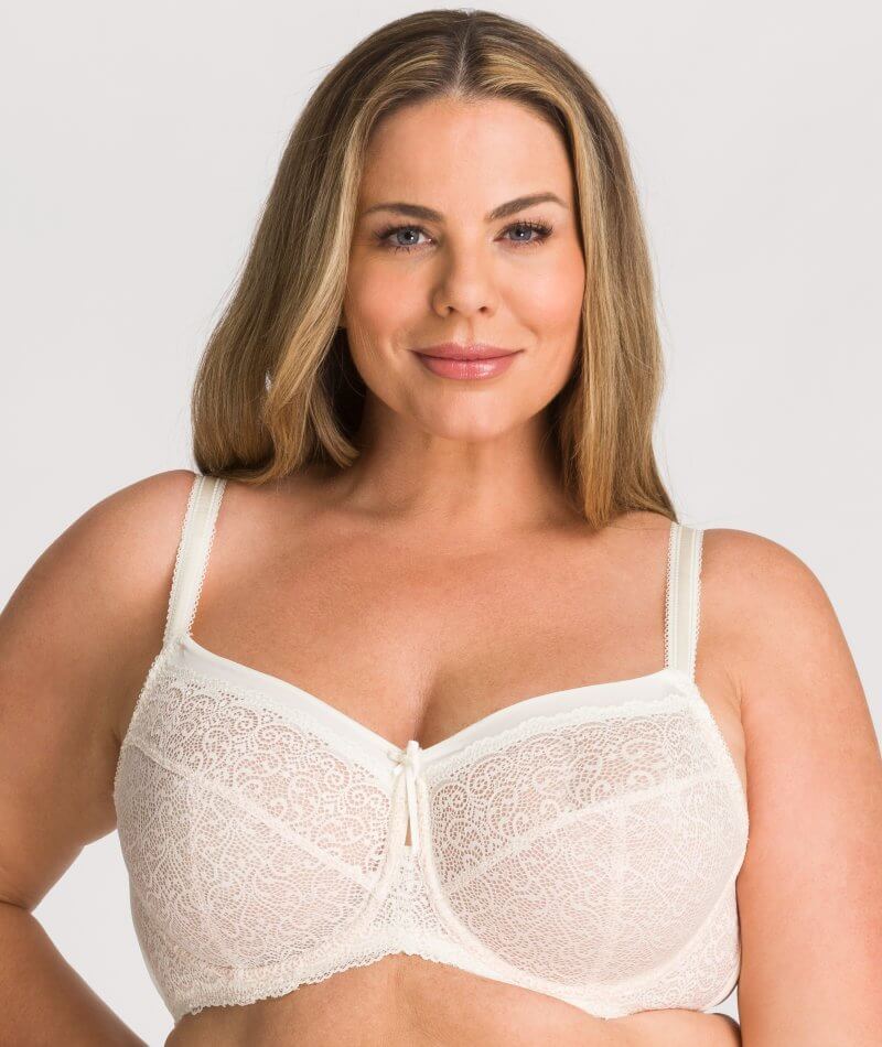 Fayreform Delicate Lace Underwire Bra - Ivory/Cream Tan Bras 32D