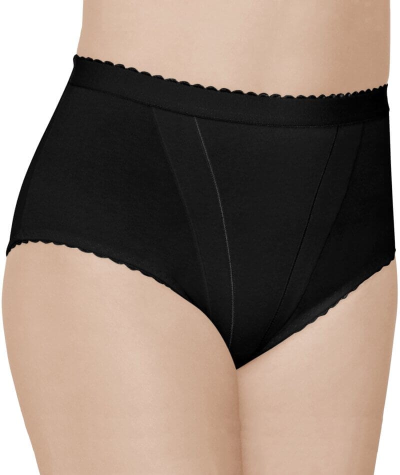 Form Flex® Single Medium Control Cotton Shaping Panty - Black Shapewear