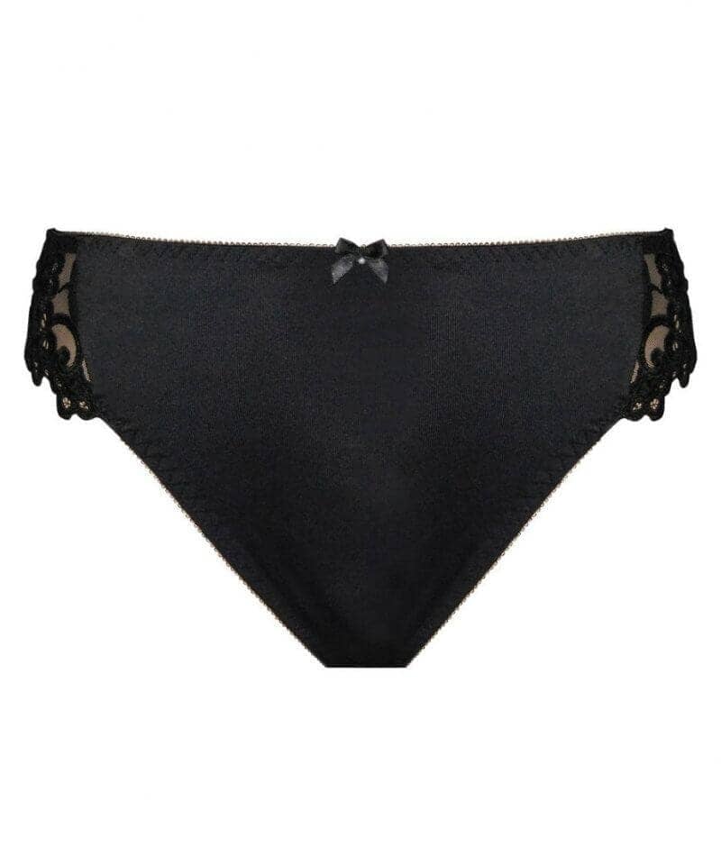 Fayreform Coral High Cut Brief - Black Knickers