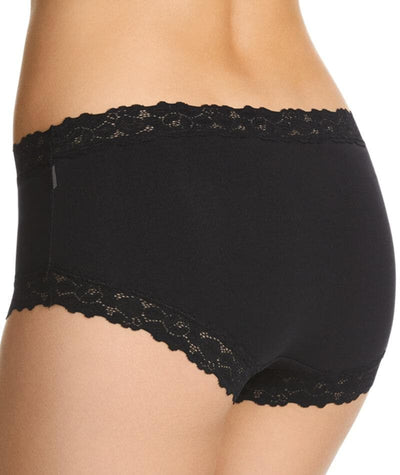 Jockey Parisienne Cotton Boyleg - Black Knickers