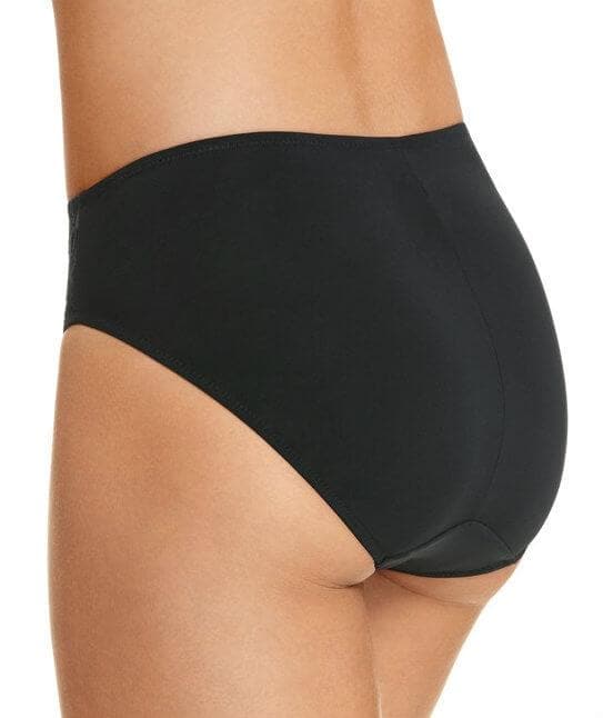 Jockey No Ride Up Microfibre and Lace Hi Brief - Black Knickers 10 