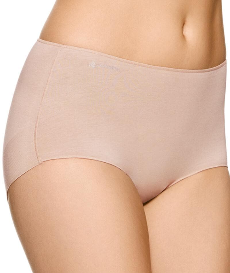 Jockey No Panty Line Promise Next Generation Cotton Full Brief - Silk Beige Knickers 10 