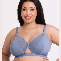 Curvy Kate Get Up And Chill Wire-Free Bralette - Slate Blue