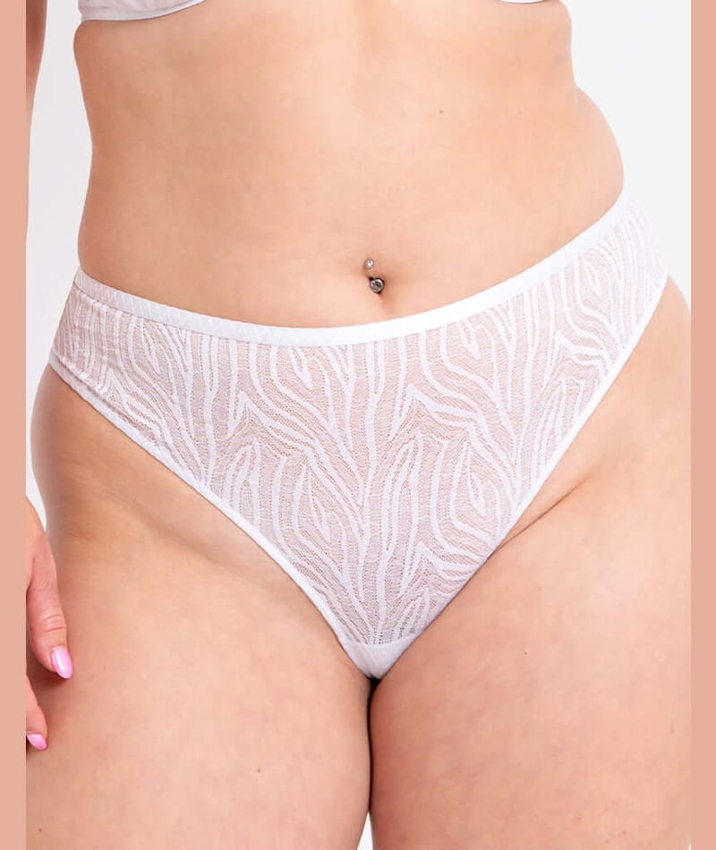 Curvy Kate Lace Daze Brazilian Brief - White Knickers