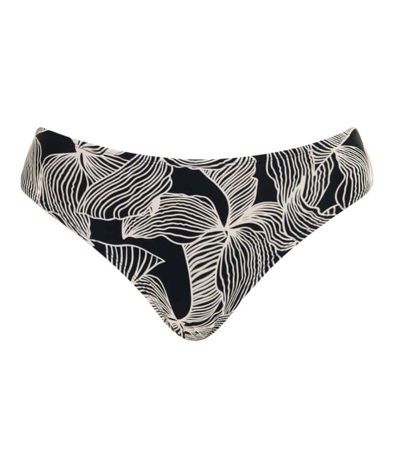 Curvy Kate Ripple Reef Classic Brief - Black Print Swim