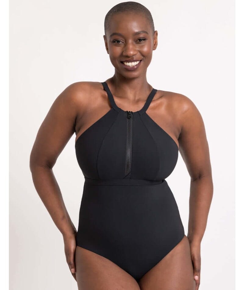 Zip Tide Non-Wired Multiway Swimsuit - Black M Zip Tide Non-Wired Multiway Swimsuit - Black M