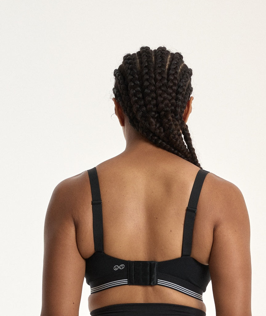 Nala Sporty Support Wirefree Bralette - Licorice/Snow Cone