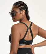 Nala Sporty Support Wirefree Bralette Bra - Licorice/Snow Cone