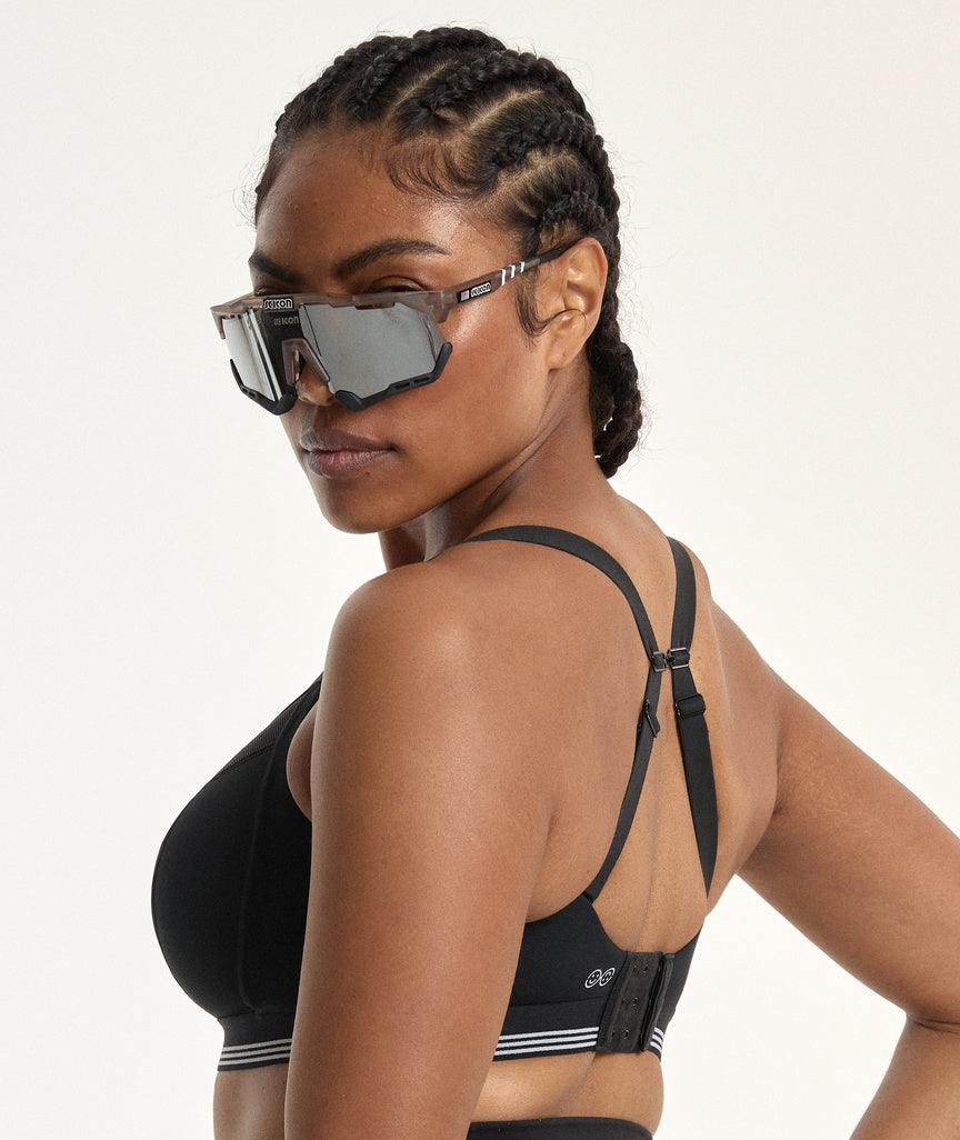 Nala Sporty Support Wirefree Bralette - Licorice/Snow Cone