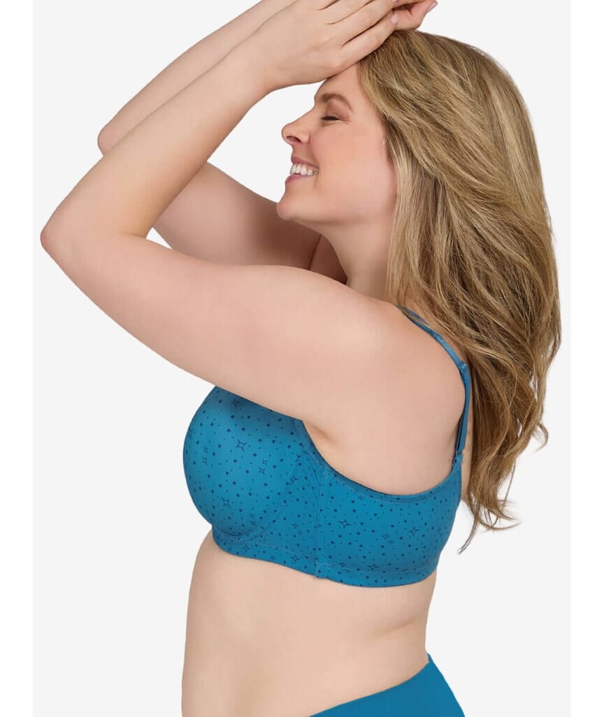 Leading Lady Brigitte Molded Padded Seamless Wire-free Bra - Cosmic Blue Print Bras 