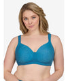 Leading Lady Brigitte Molded Padded Seamless Wire-free Bra - Cosmic Blue Print Bras