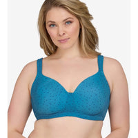 Leading Lady Brigitte Molded Padded Seamless Wire-free Bra - Cosmic Blue Print