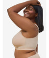Leading Lady Harper Plus Size Back Smoothing Wire-free Front Close Bra - Sand Bras
