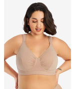Leading Lady The Evie Plus Size Wire-free Cotton Comfort Bra - Sand Bras 