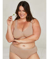 Leading Lady The Evie Plus Size Wire-free Cotton Comfort Bra - Sand Bras