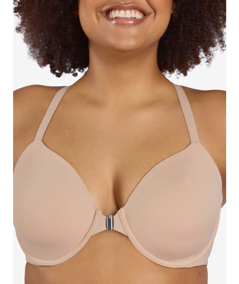 Leading Lady The Luna Front-Close Wired Racerback Bra - Sand Bras