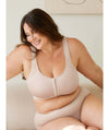 Leading Lady The Moira Front-Close Wire-Free Spacer Cup Bra - Sand Bras