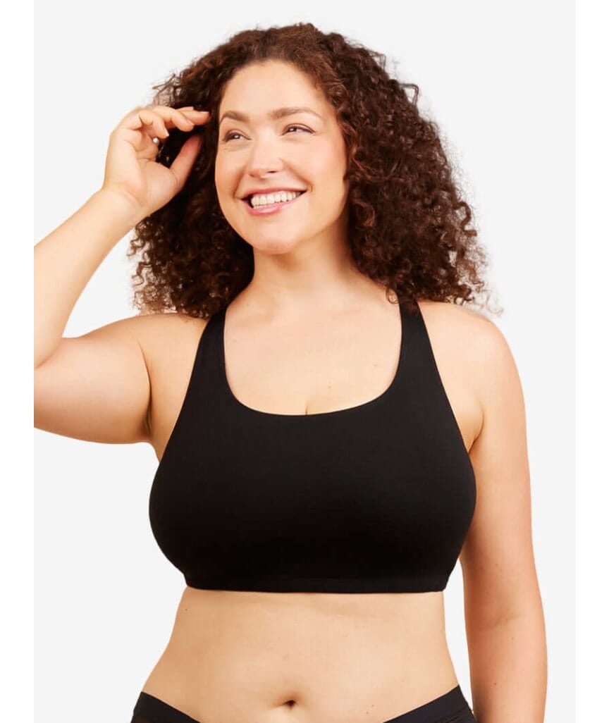 Leading Lady The Serena Wire-free Crop Top - Black Bras