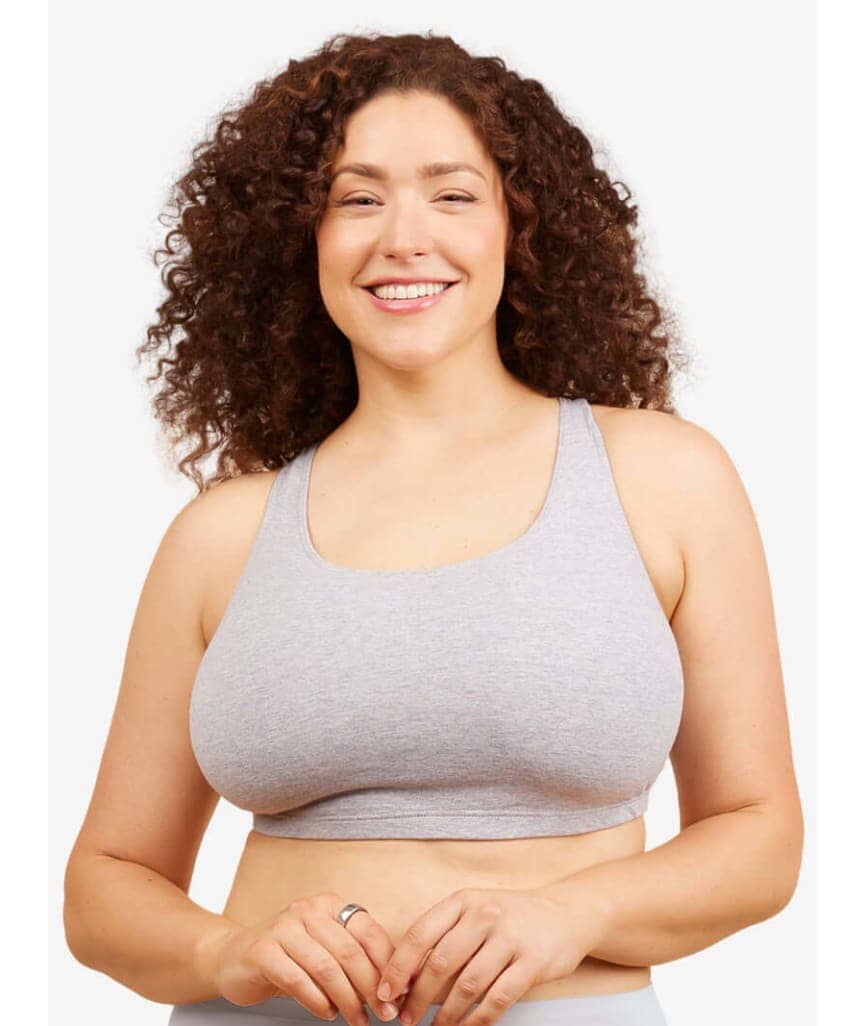 Leading Lady The Serena Wire-free Crop Top - Grey Bras 