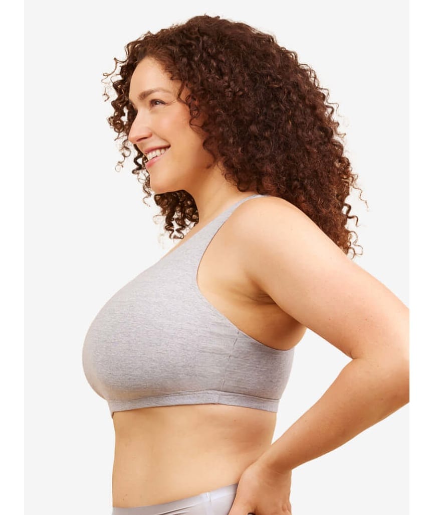 Leading Lady The Serena Wire-free Crop Top - Grey Bras