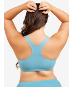 Leading Lady The Serena Wire-free Crop Top - Sea Glass Blue
