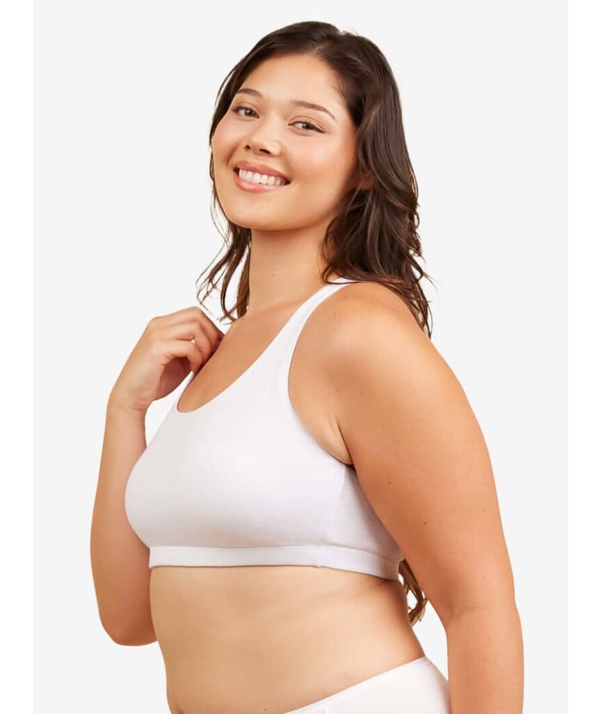 Leading Lady The Serena Wire-free Crop Top - White Bras