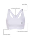 Leading Lady The Serena Wire-free Crop Top - White Bras