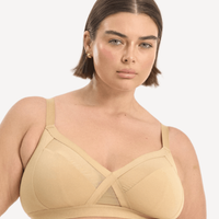 Nala Support Wirefree Bralette - Almond Milk