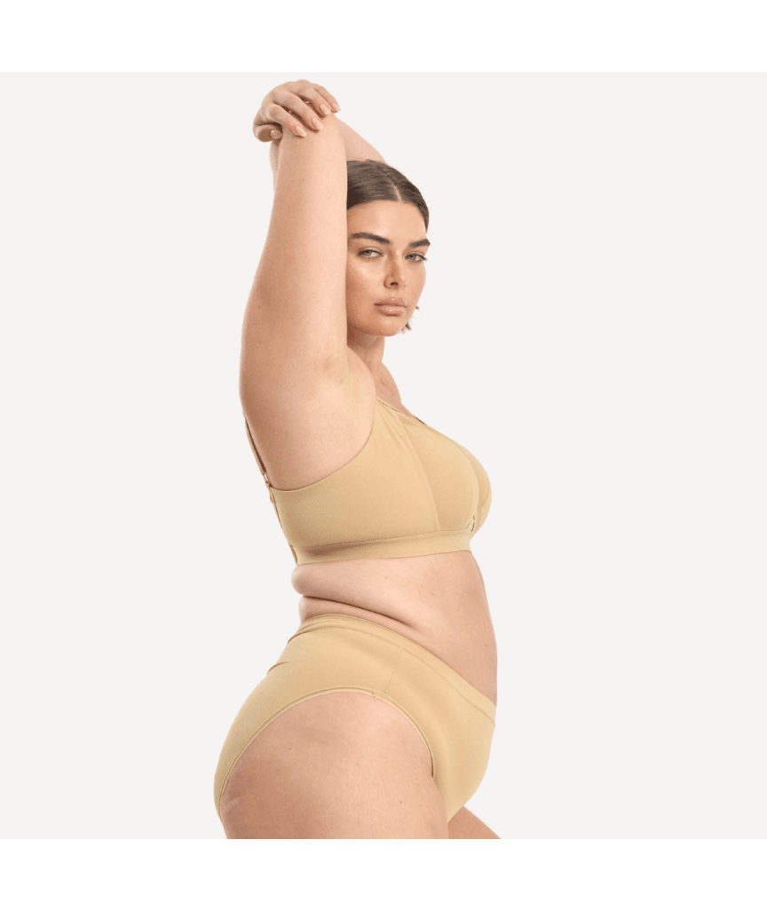 Nala Support Wirefree Bralette - Almond Milk