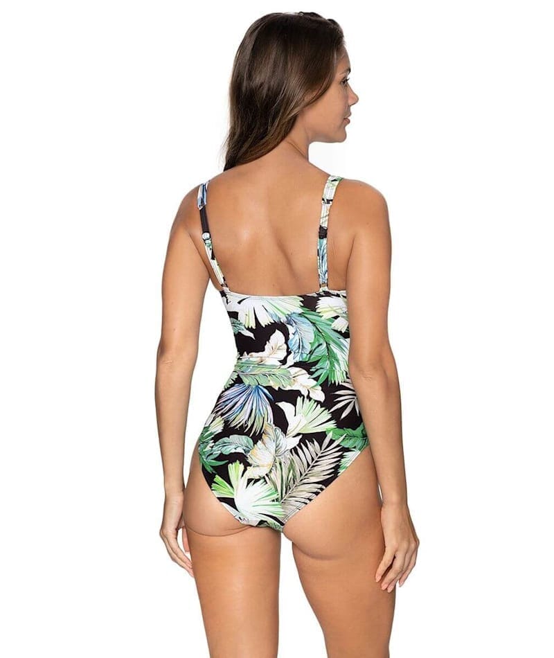 Nip Tuck Kakadu Joanne Twist Front A-DD Cup One Piece Swimsuit - Black Swim