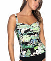Nip Tuck Kakadu Joanne Twist Front A-DD Cup Tankini Top - Black Swim