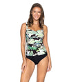 Nip Tuck Kakadu Joanne Twist Front A-DD Cup Tankini Top - Black Swim