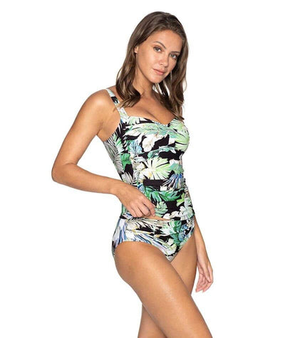 Nip Tuck Kakadu Joanne Twist Front A-DD Cup Tankini Top - Black Swim