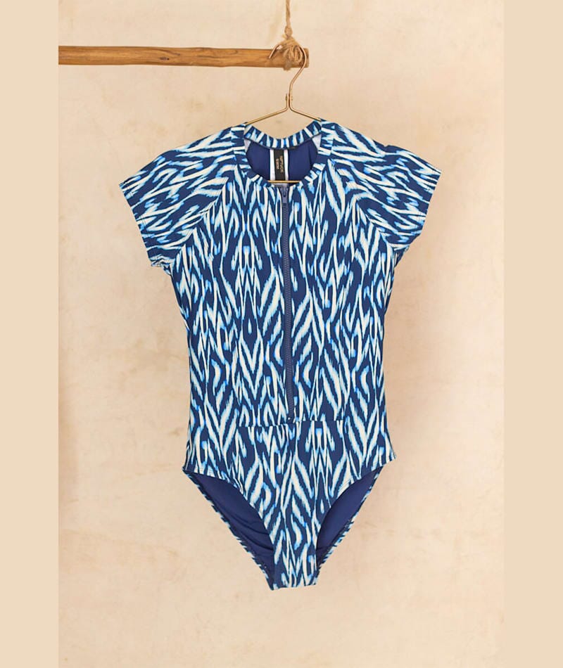 Nip Tuck Odisha Una Sun Safe Full Zip C-DD Cup One Piece Swimsuit - Navy Swim