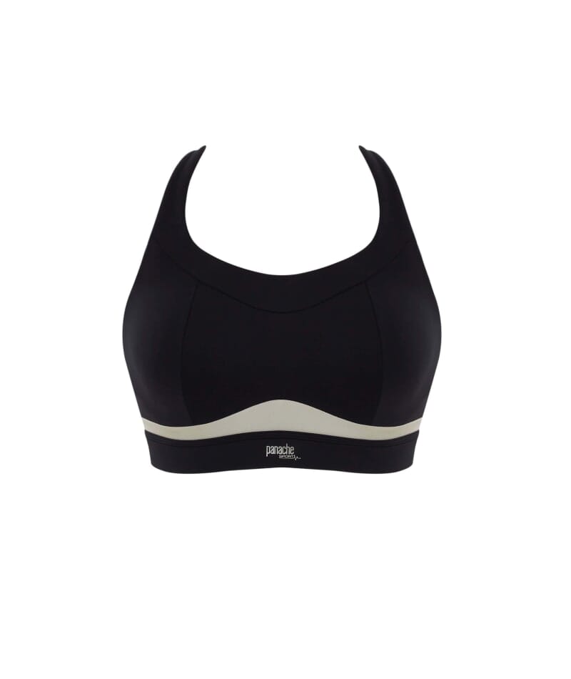 Panache Sport Freedom Wire-free Sports Bra- Black Chalk Bras 