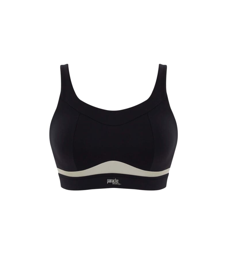 Panache Sport Freedom Wire-free Sports Bra- Black Chalk Bras 
