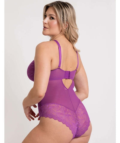 Scantilly Opulence Stretch Lace Bodysuit - Mystic Purple Bodysuits & Basques