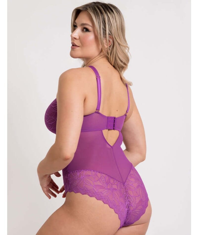 Scantilly Opulence Stretch Lace Bodysuit - Mystic Purple Bodysuits & Basques 